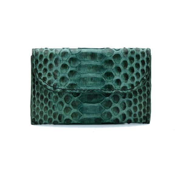 Green Motif Snakeskin & Python Cardholder | Urban Story