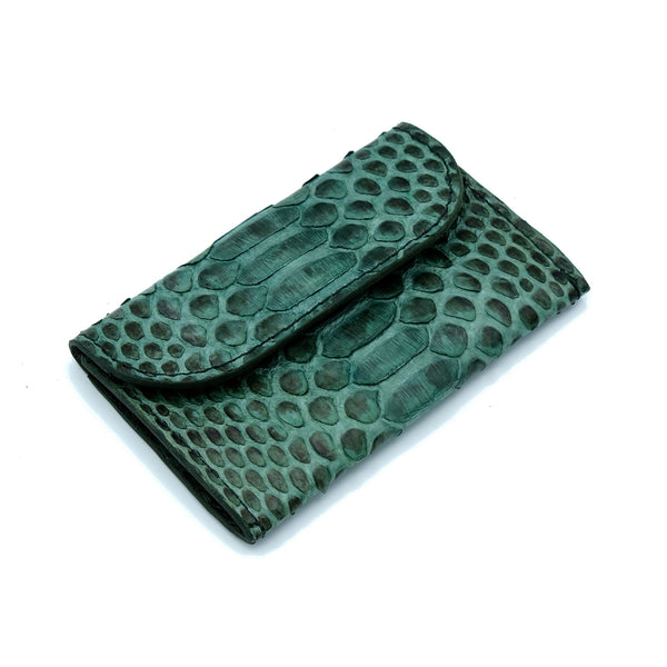 Green Motif Snakeskin & Python Cardholder | Urban Story