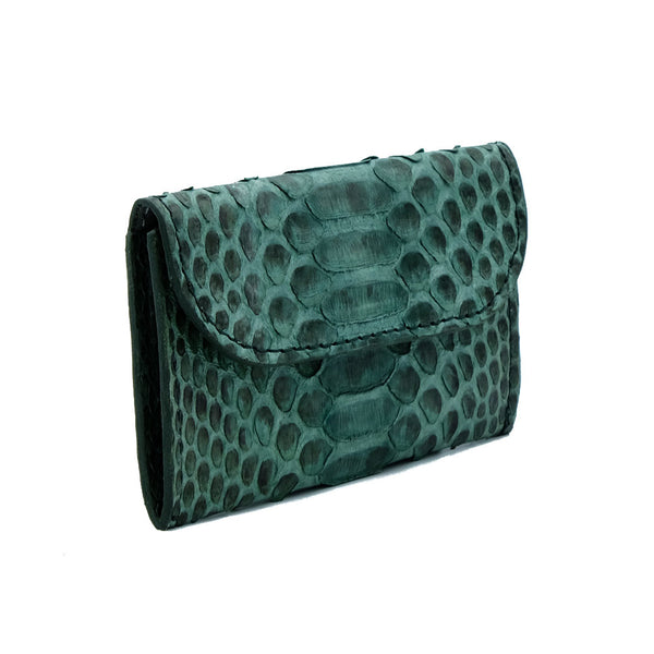 Green Motif Snakeskin & Python Cardholder | Urban Story