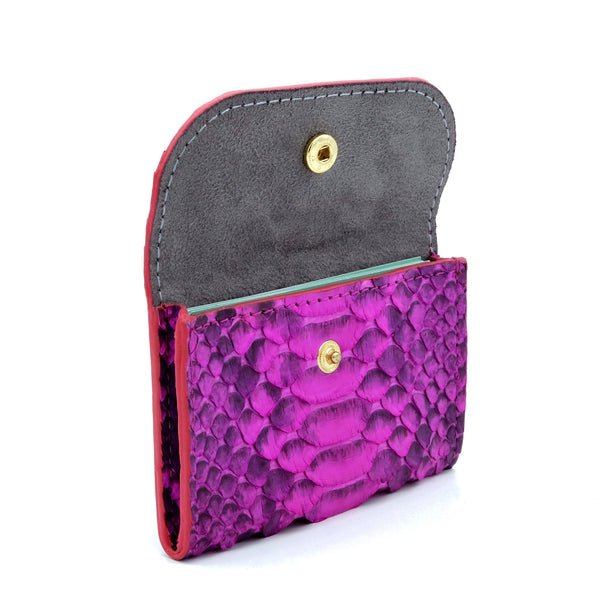 Pink Motif Snakeskin & Python Cardholder | Urban Story