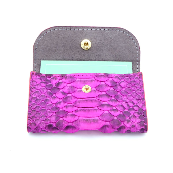 Pink Motif Snakeskin & Python Cardholder | Urban Story