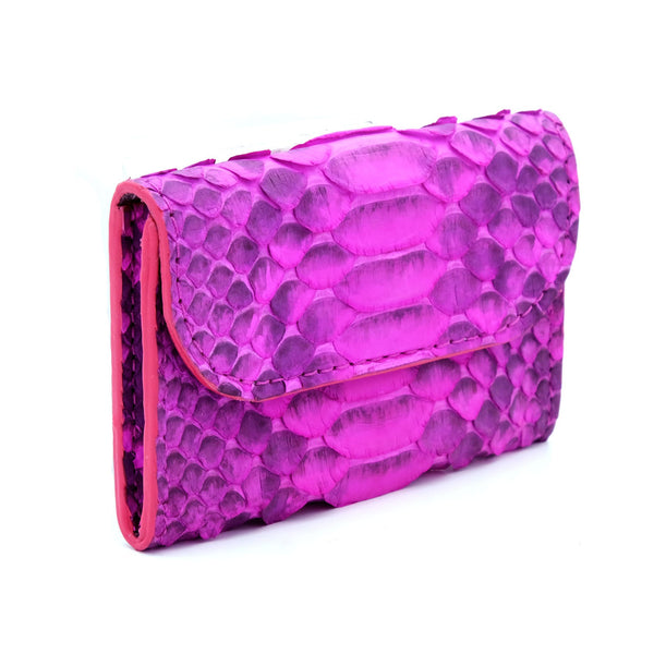 Pink Motif Snakeskin & Python Cardholder | Urban Story