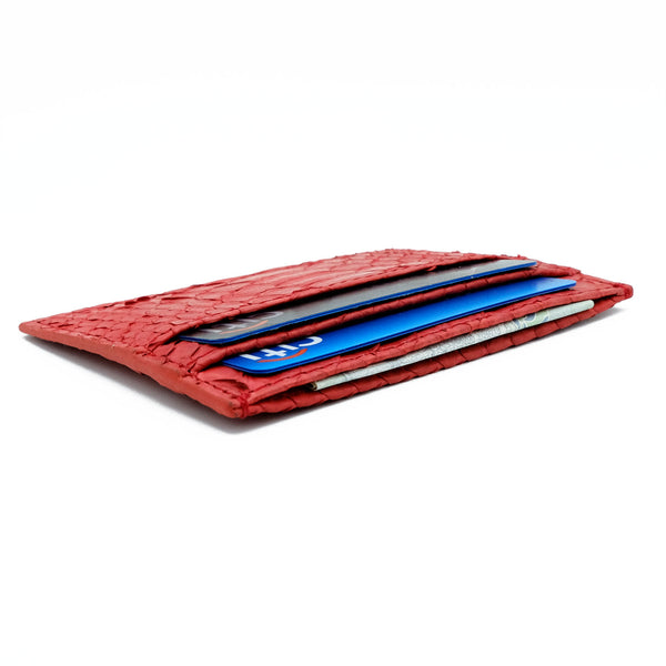 Snakeskin & Python Red 5-Slot Cardholder | Urban Story