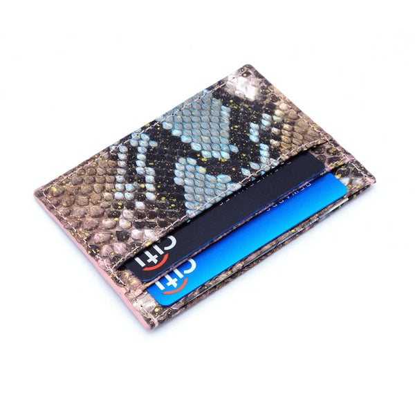 Snakeskin & Python Colorful 5-Slot Cardholder | Urban Story