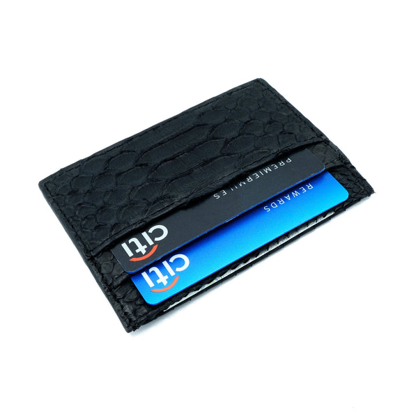Snakeskin & Python Black 5-Slot Cardholder | Urban Story