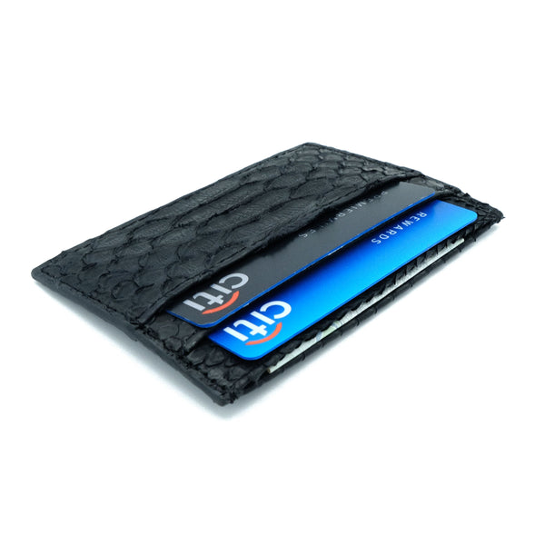 Snakeskin & Python Black 5-Slot Cardholder | Urban Story