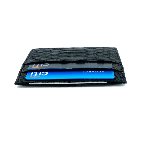 Snakeskin & Python Black 5-Slot Cardholder | Urban Story