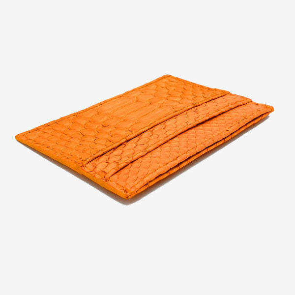 Snakeskin & Python Orange 5-Slot Cardholder | Urban Story