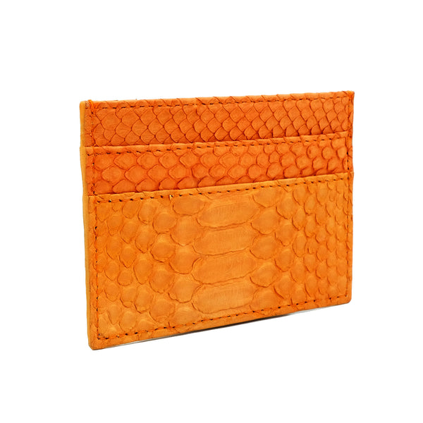 Snakeskin & Python Orange 5-Slot Cardholder | Urban Story