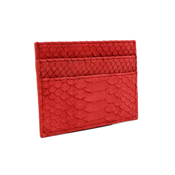Snakeskin & Python Red 5-Slot Cardholder | Urban Story