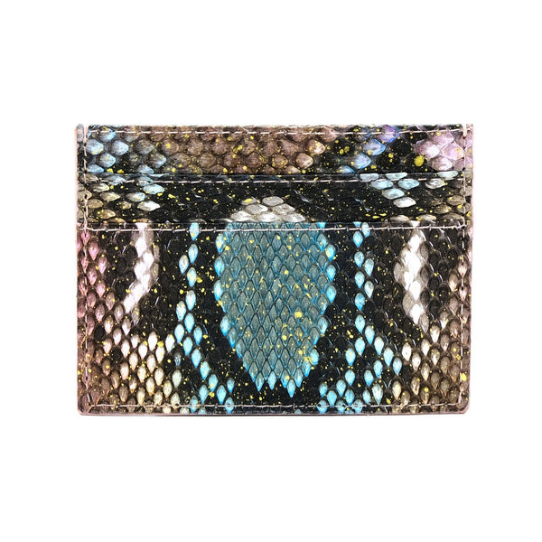 Snakeskin & Python Colorful 5-Slot Cardholder | Urban Story