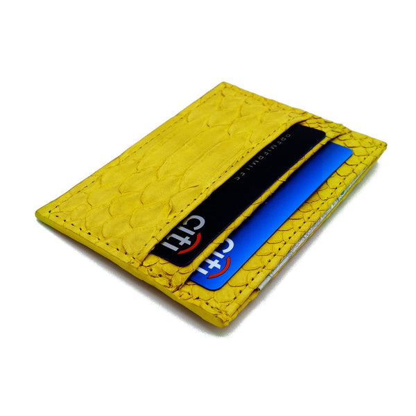 Snakeskin & Python Yellow 5-Slot Cardholder | Urban Story