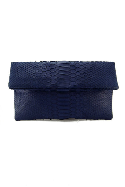 Mandalay Midnight Blue Foldover Clutch