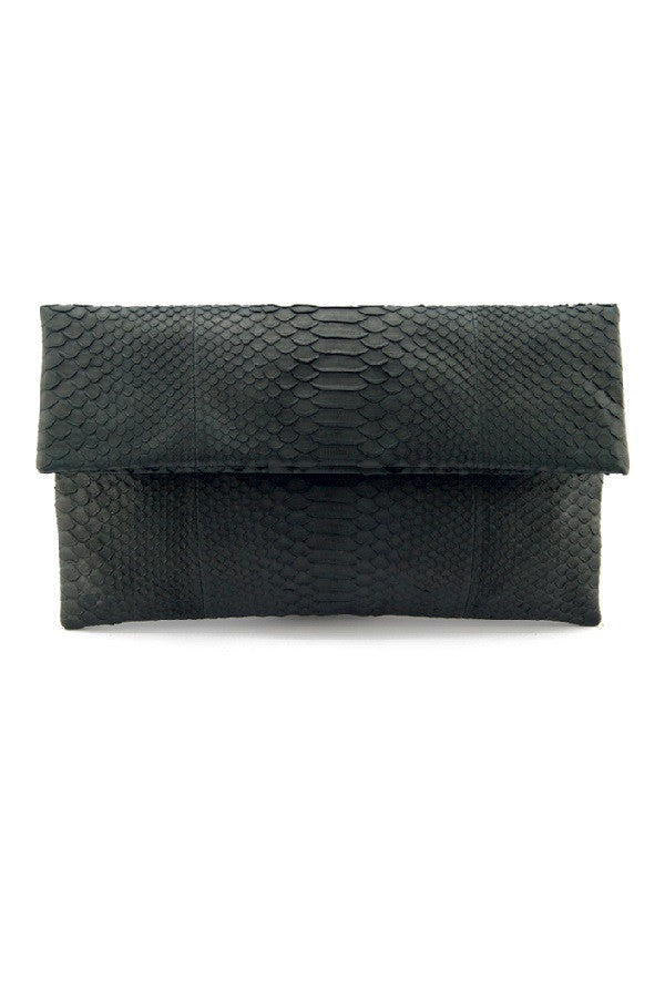 Genuine Python outlet Snake Skin Folded Clutch