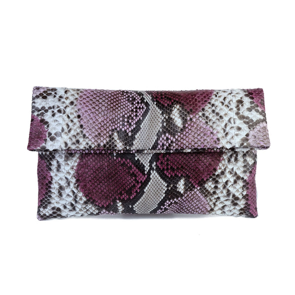 Mandalay Plum Motif Foldover Clutch