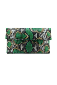Mandalay Emerald Onyx Motif Foldover Clutch