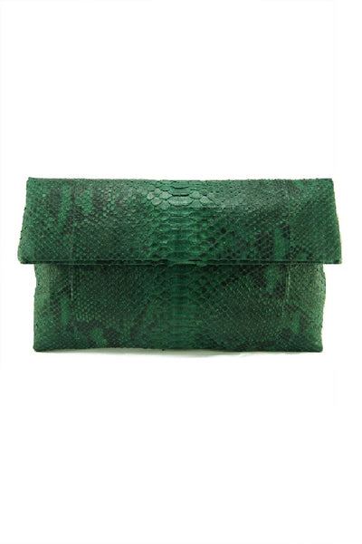 Mandalay Green Motif Foldover Clutch