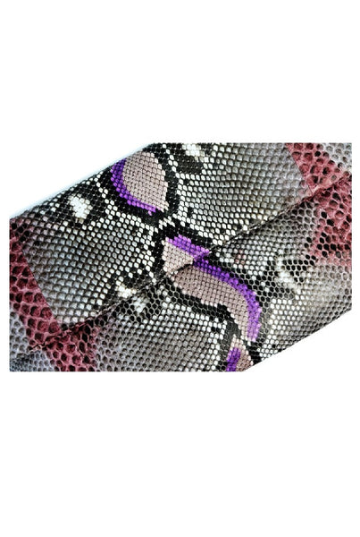 Mandalay Brown Lilac Motif Foldover Clutch