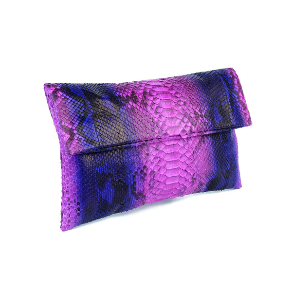 Mandalay Pink Purple Motif Foldover Clutch