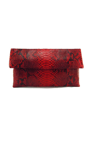 Mandalay Red Motif Foldover Clutch