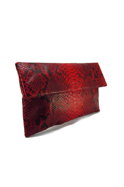 Mandalay Red Motif Foldover Clutch