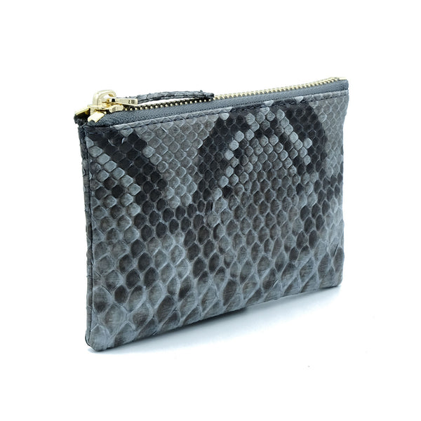 Snakeskin & Python Grey Motif Coin Purse or Zip Pouch | Urban Story