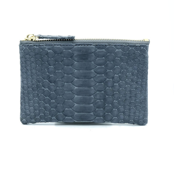 Snakeskin & Python Grey Coin Purse or Zip Pouch | Urban Story