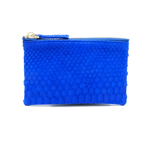 Snakeskin & Python Blue Coin Purse or Zip Pouch | Urban Story