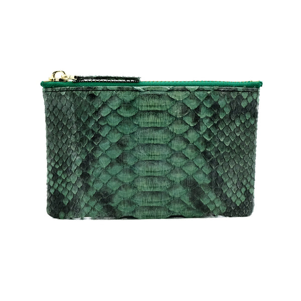 Snakeskin & Python Green Motif Coin Purse or Zip Pouch | Urban Story