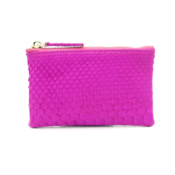 Snakeskin & Python Hot Pink Coin Purse or Zip Pouch | Urban Story
