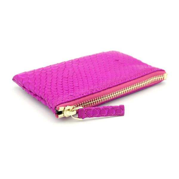 Snakeskin & Python Hot Pink Coin Purse or Zip Pouch | Urban Story