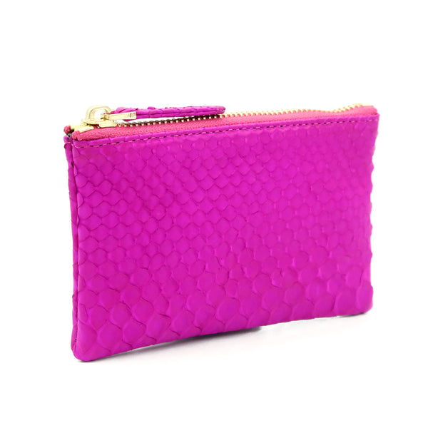 Snakeskin & Python Hot Pink Coin Purse or Zip Pouch | Urban Story
