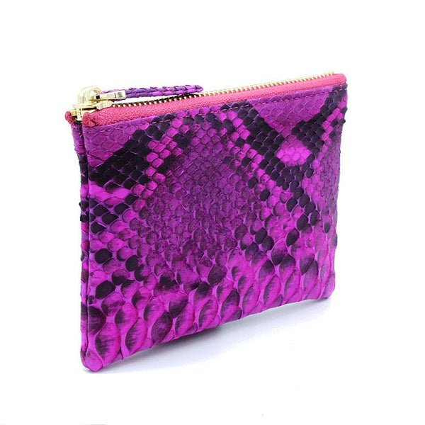 Snakeskin & Python Pink Motif Coin Purse or Zip Pouch | Urban Story