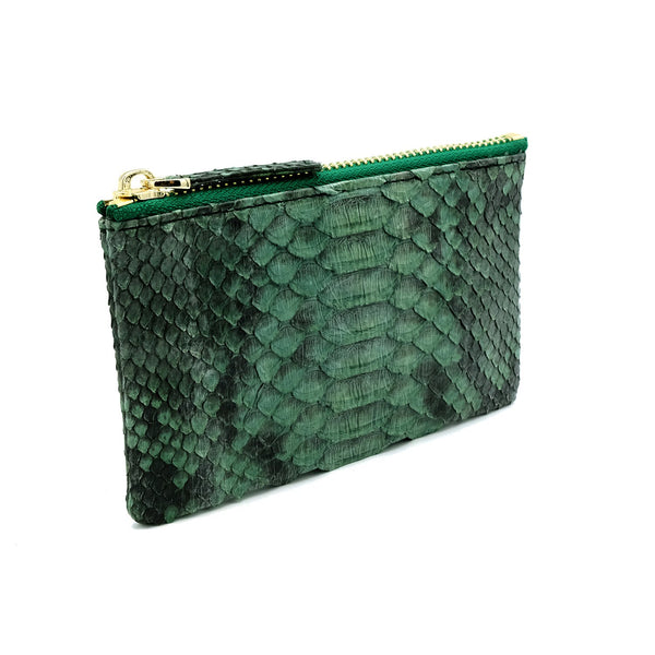 Snakeskin & Python Green Motif Coin Purse or Zip Pouch | Urban Story