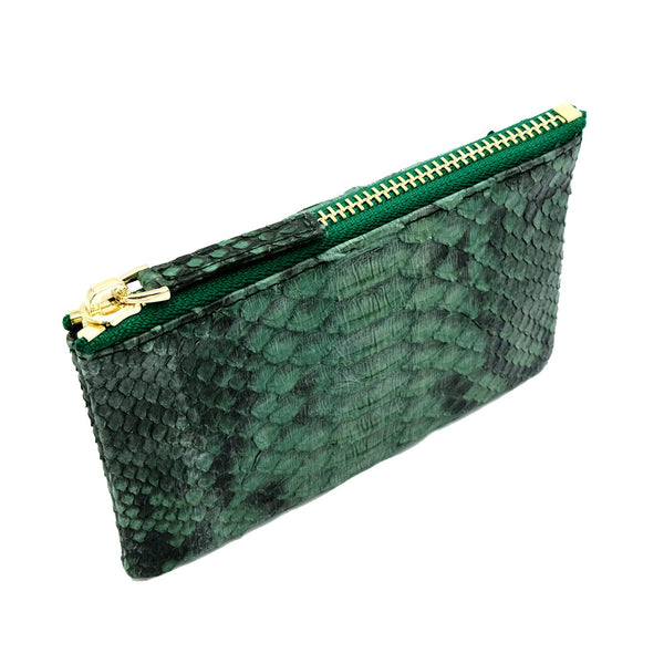 Snakeskin & Python Green Motif Coin Purse or Zip Pouch | Urban Story