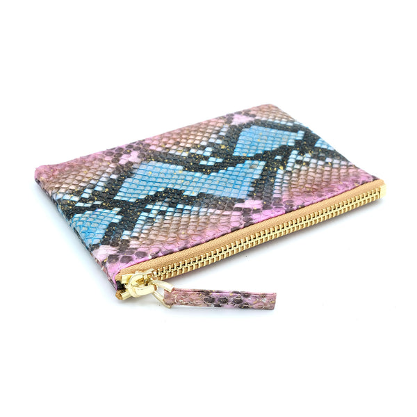 Snakeskin & Python Multicolor Coin Purse or Zip Pouch | Urban Story