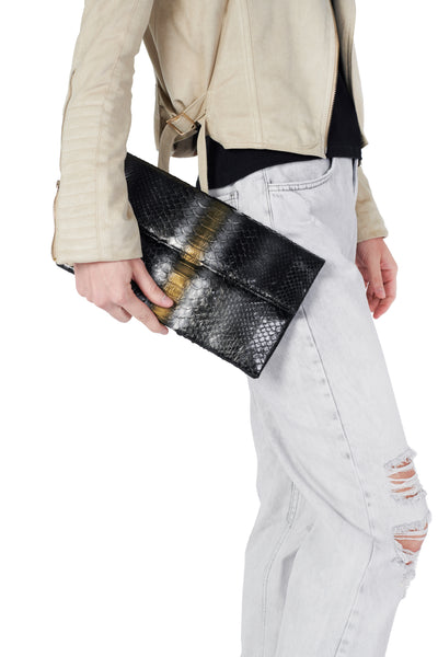 Mandalay Metallica Foldover Clutch
