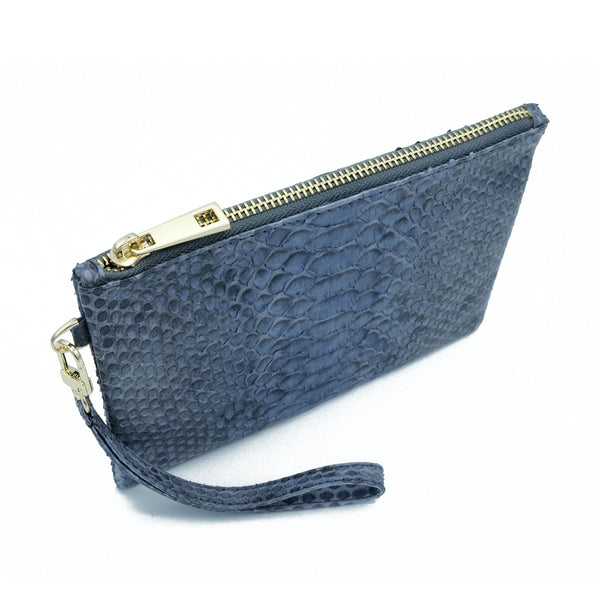 Snakeskin & Python Wristlet Pouch - Grey Motif | Urban Story