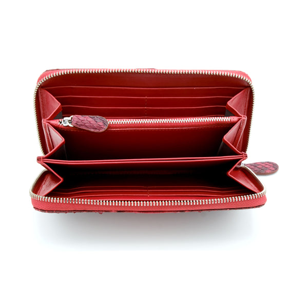 Silom Red Motif Women's Long Wallet