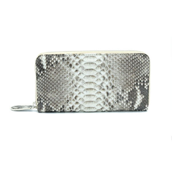 Python & Snakeskin Women's Zip Around Long Wallet - Natural Motif | Ur…