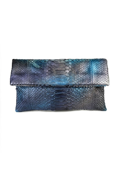 Mandalay Blue Aura Foldover Clutch