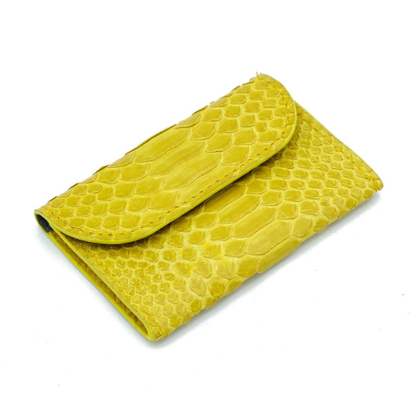 Yellow Snakeskin & Python Cardholder | Urban Story
