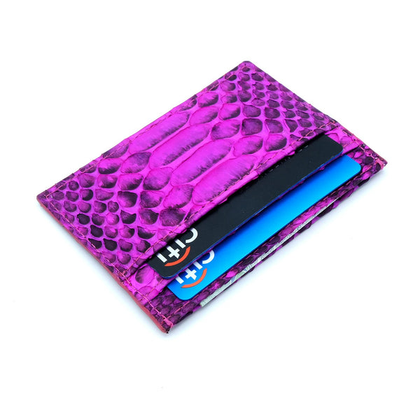 Snakeskin & Python Pink Motif 5-Slot Cardholder | Urban Story