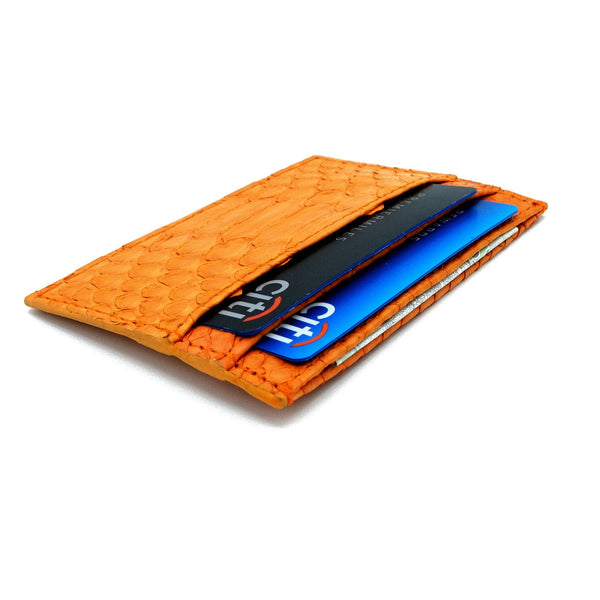 Snakeskin & Python Orange 5-Slot Cardholder | Urban Story