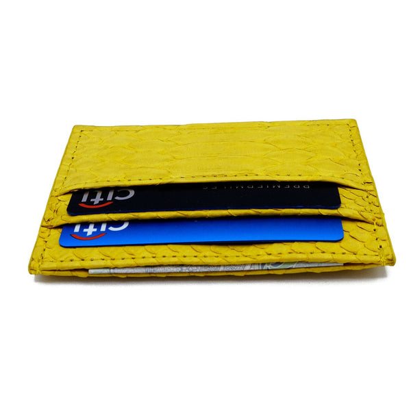 Snakeskin & Python Yellow 5-Slot Cardholder | Urban Story