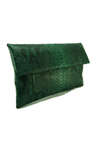 Mandalay Green Motif Foldover Clutch