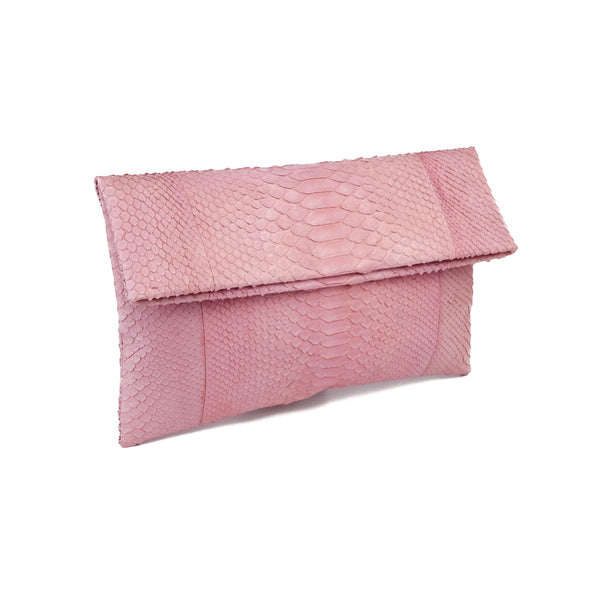 Mandalay Pink Chiffon Foldover Clutch