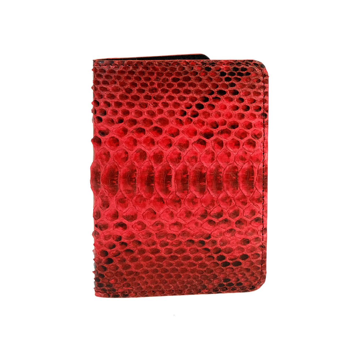 Red Motif Python Passport Cover