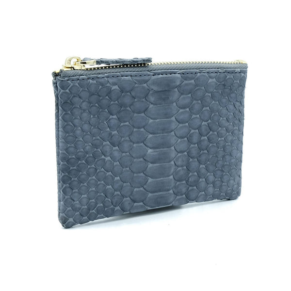 Snakeskin & Python Grey Coin Purse or Zip Pouch | Urban Story