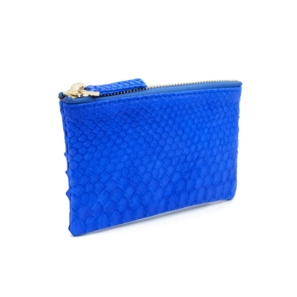 Snakeskin & Python Blue Coin Purse or Zip Pouch | Urban Story